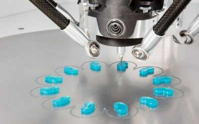 3D printing of gels by volumetric dispensing